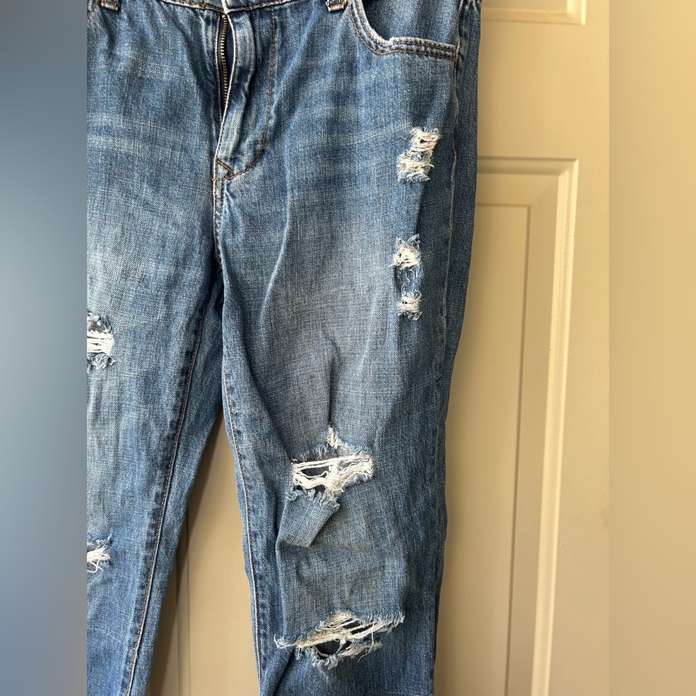 Bcbgeneration Light Blue Distressed Straight Leg … - image 3